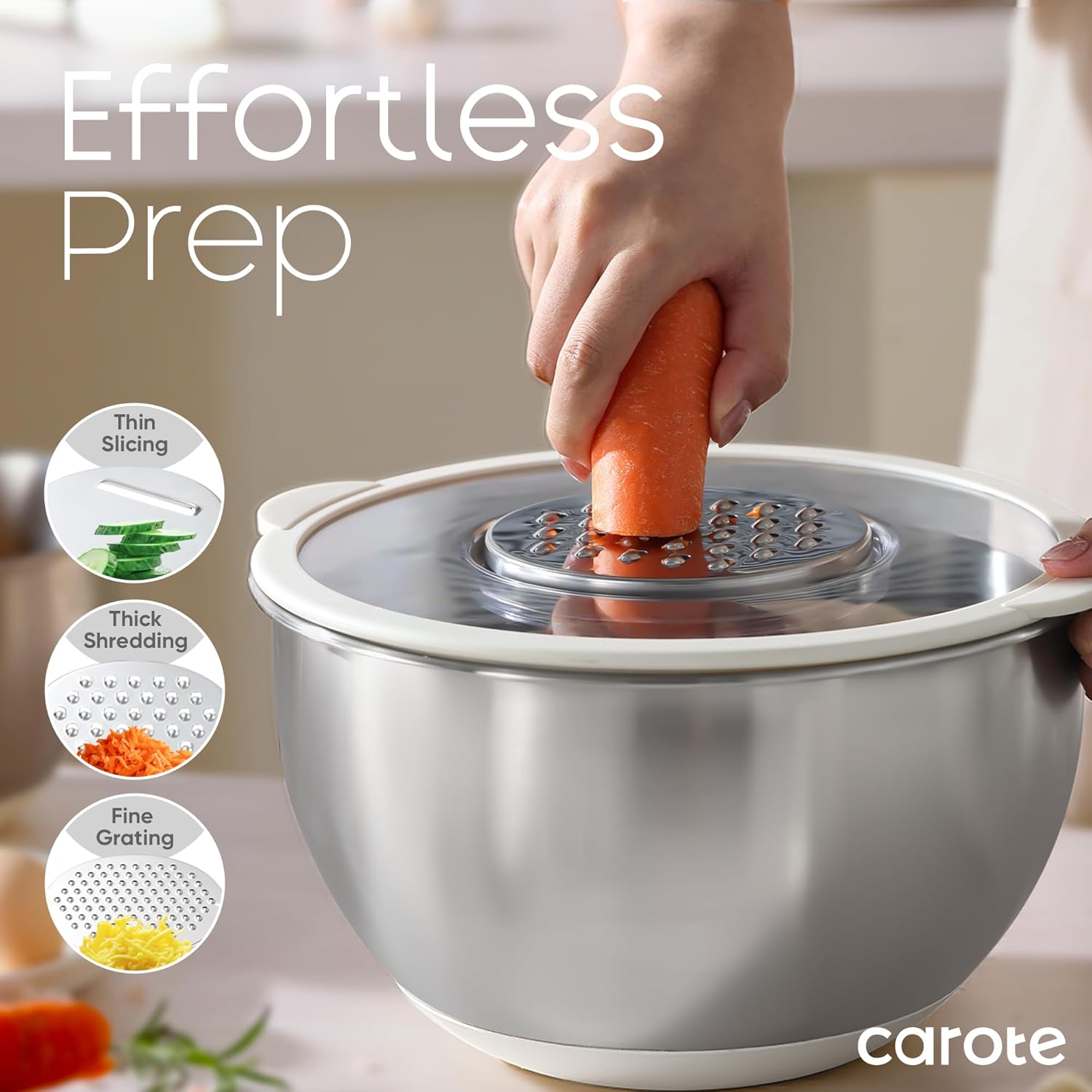 Carote ProPrep Stainless Bowl Set