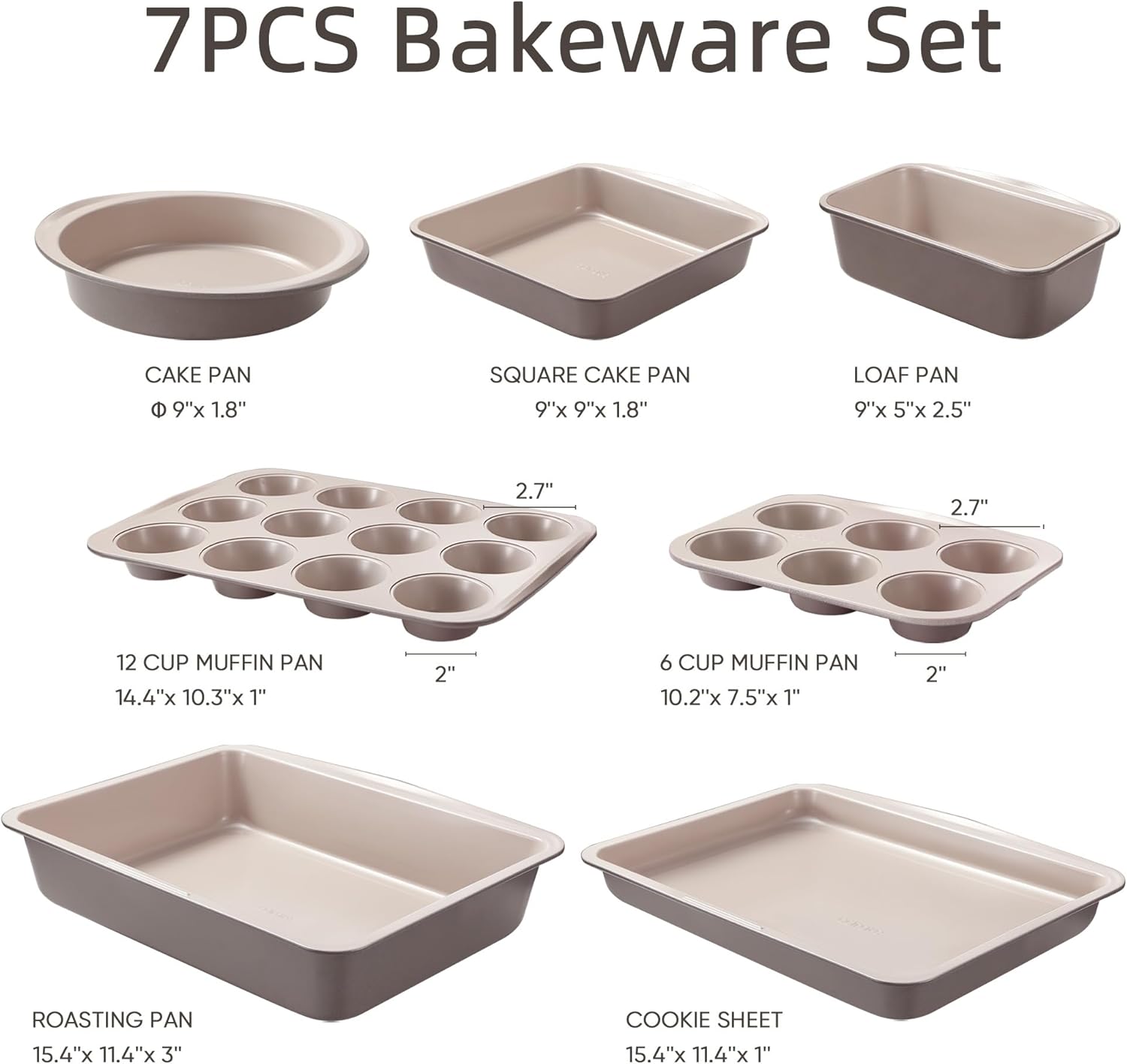 Carote Everyday Stackable Bakeware Set Complete