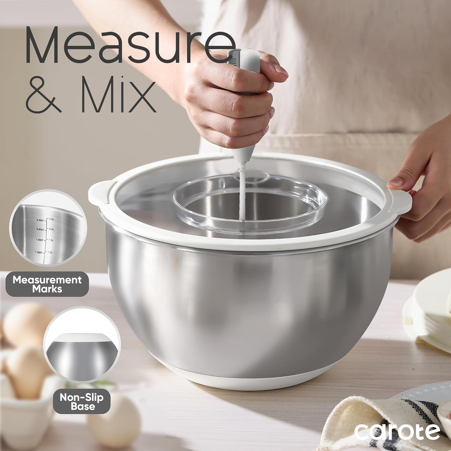Carote ProPrep Stainless Bowl Set